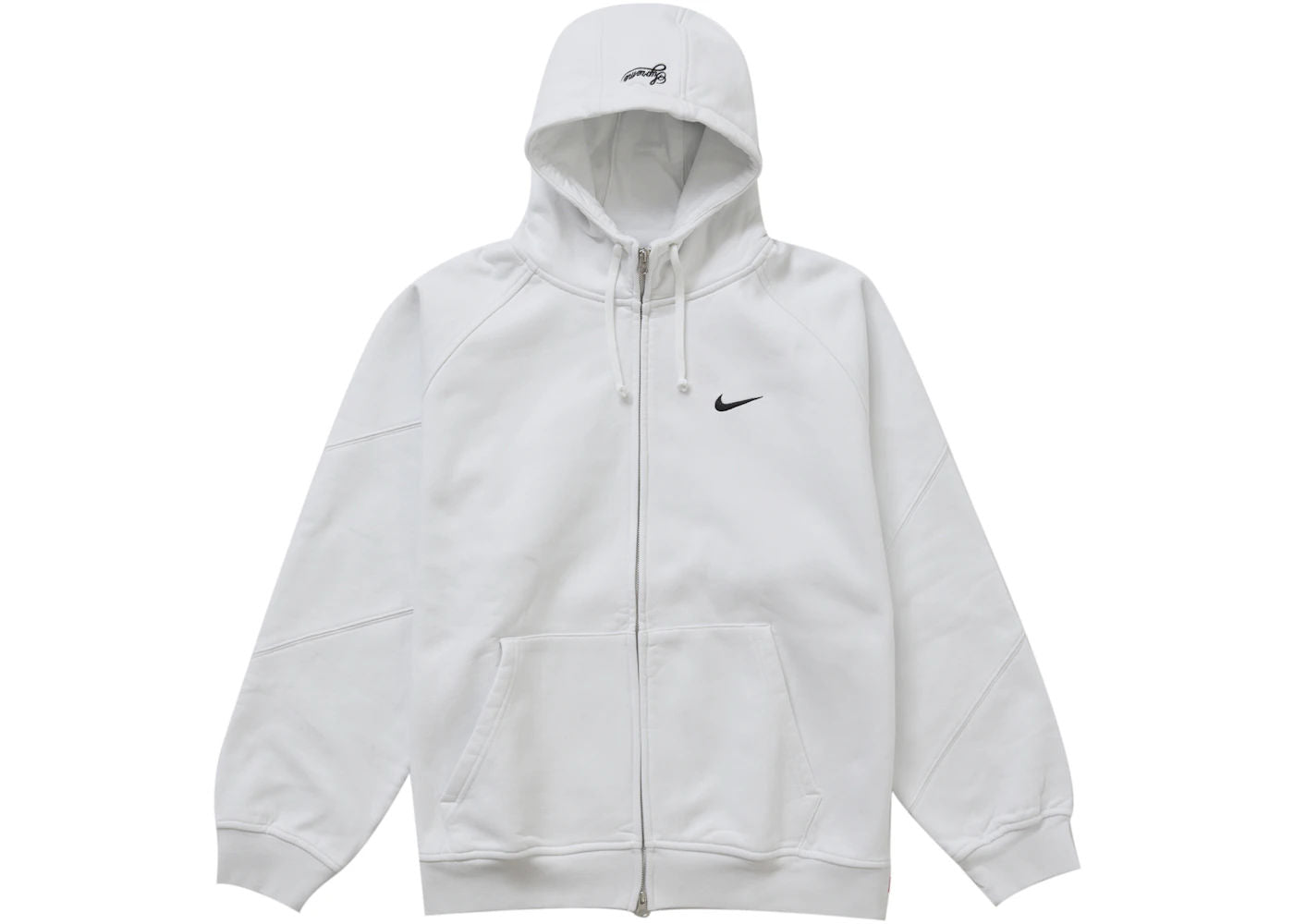 Supreme Nike Zip Up Hooded Sweatshirt White