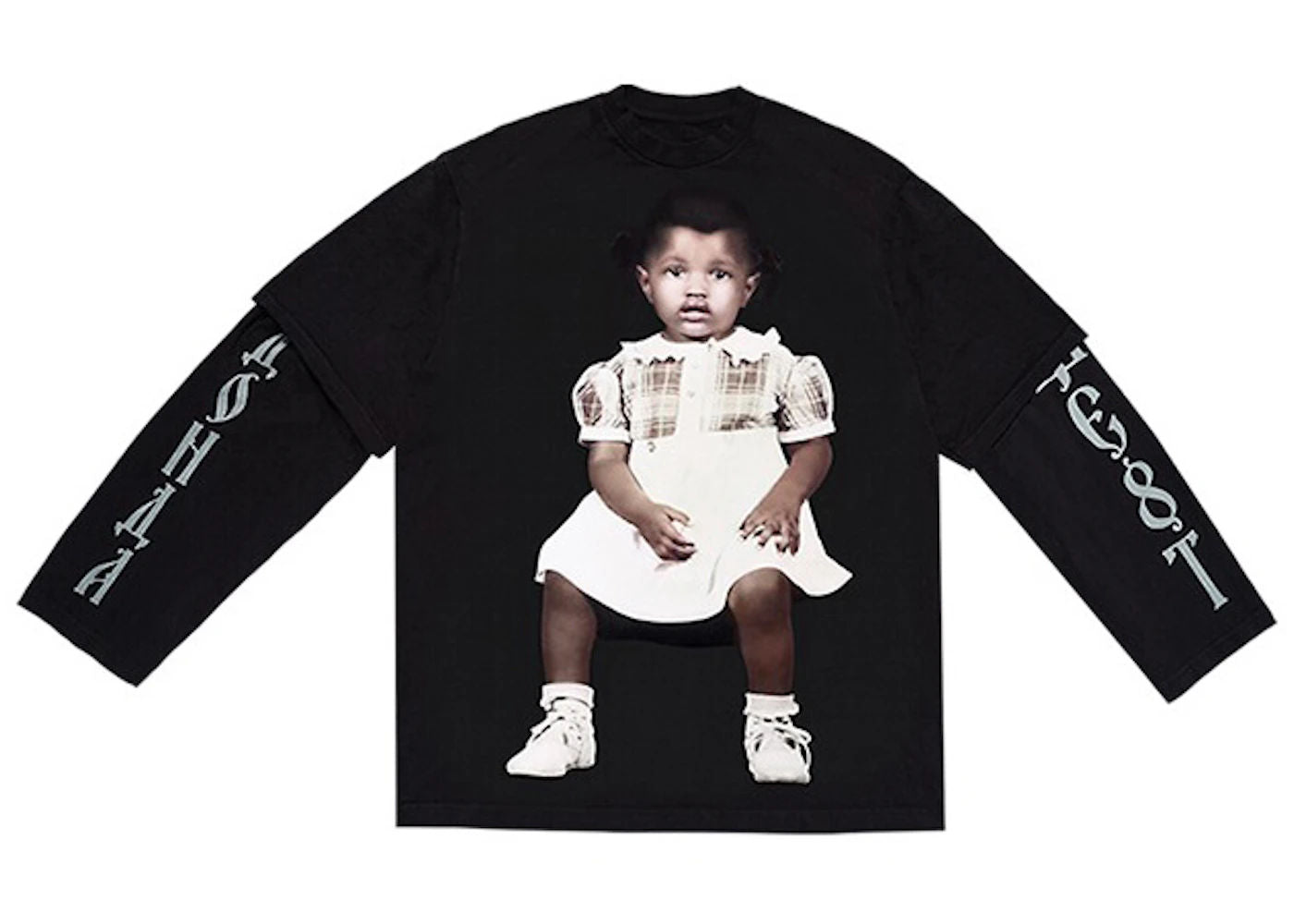 Kanye West DONDA 2 Layer Long Sleeve T-shirt - Black