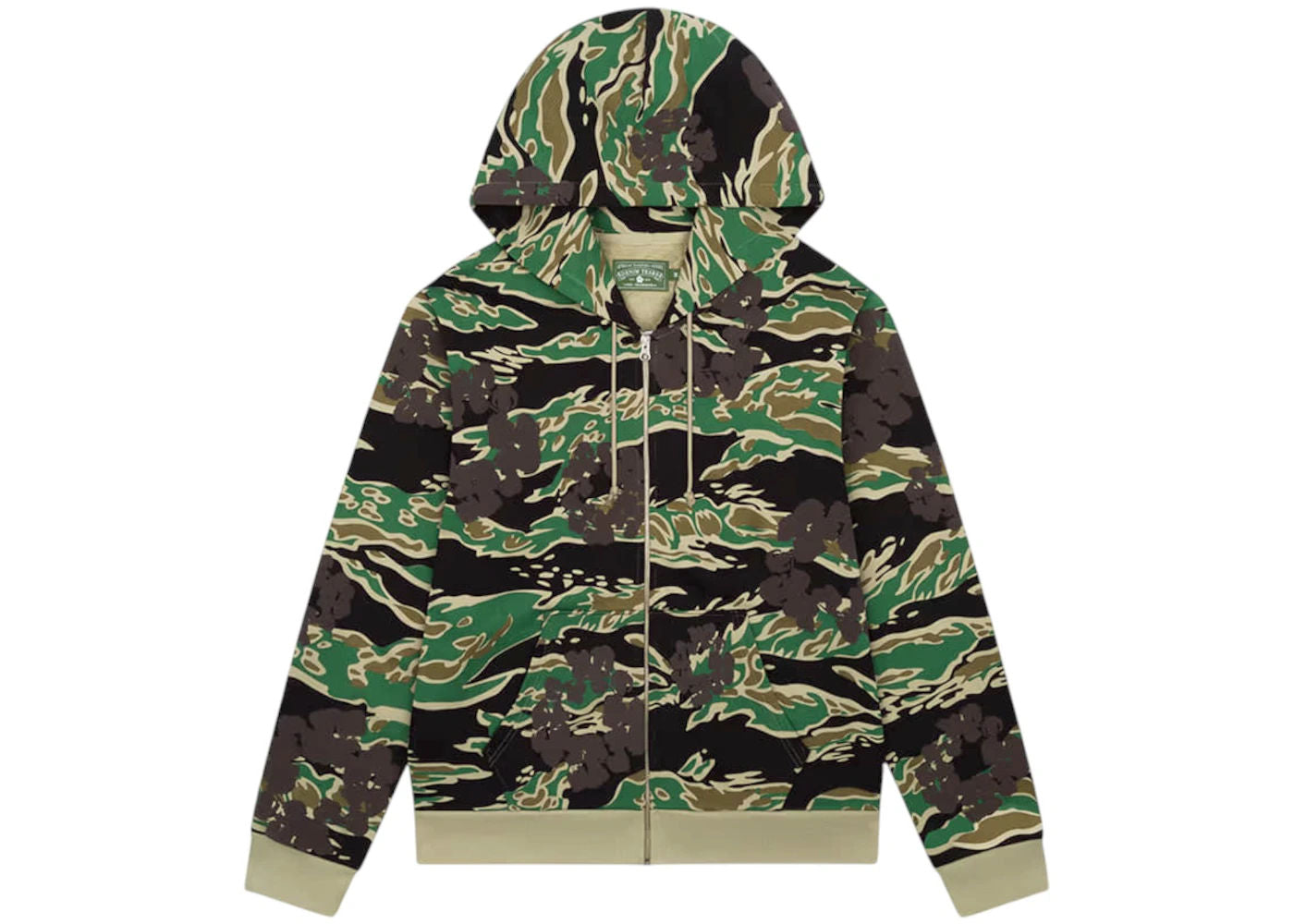 Denim Tears Cotton Wreath Zip Sweatshirt - Green Camo