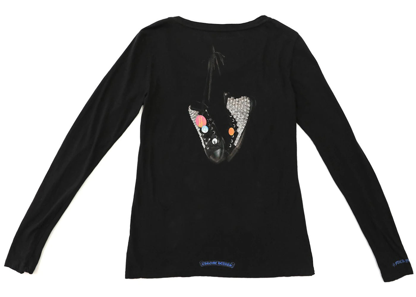 Chrome Hearts Women's Limited Converse Sneakers T-Shirt - Black