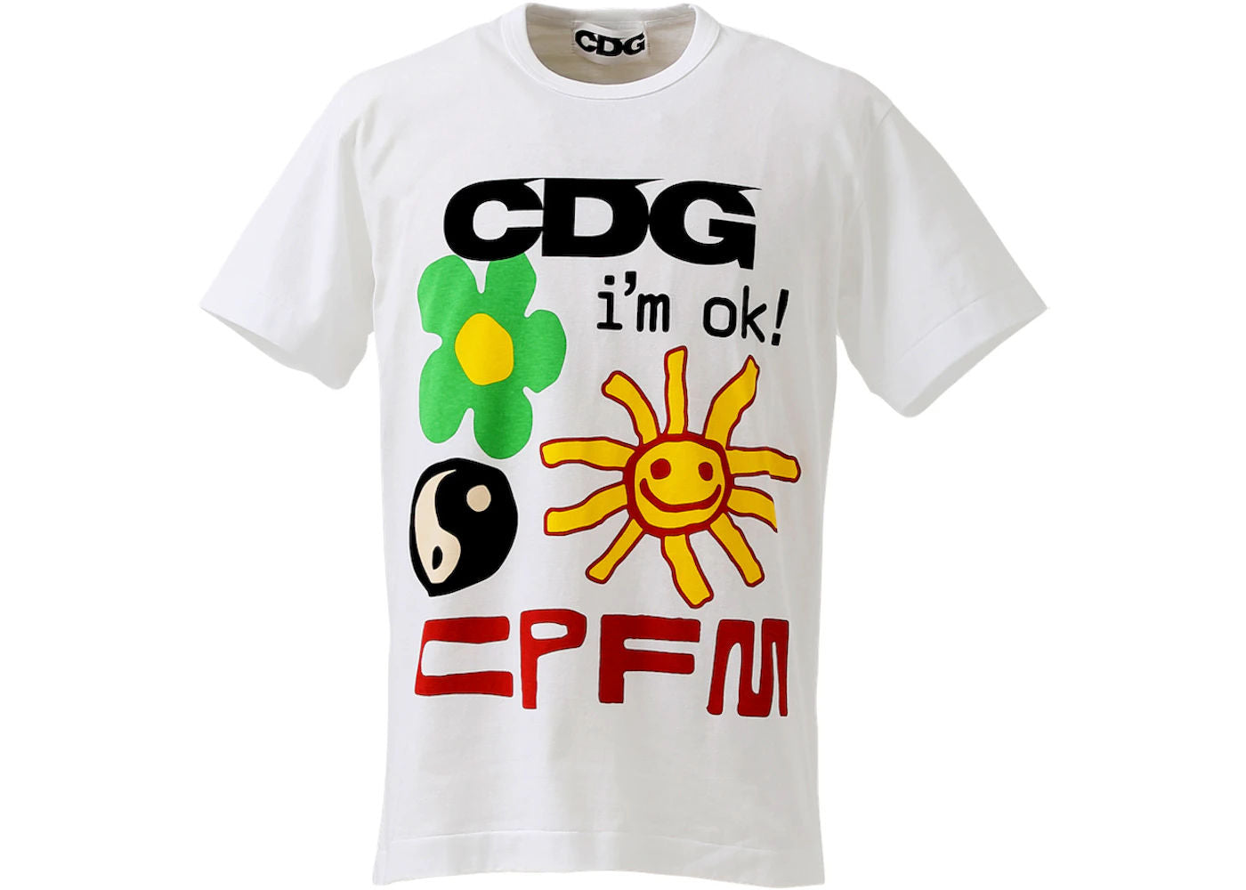 Cactus Plant Flea Market x CDG I'm Okay T-shirt White