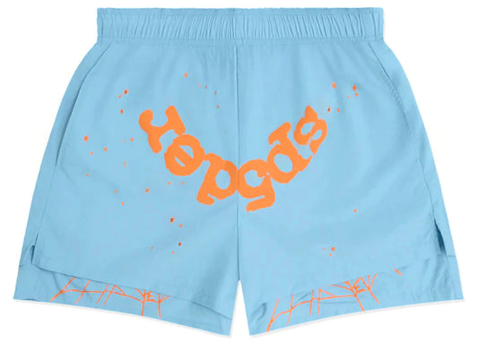 Sp5der OG Web Double Layer Short Light Blue