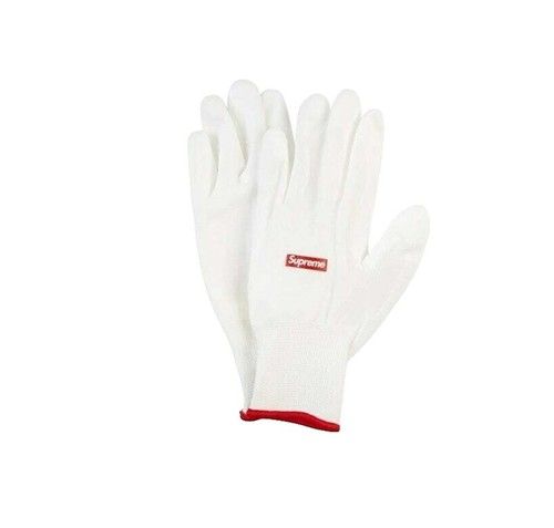 Supreme Rubberized Gloves White OS F/W 20