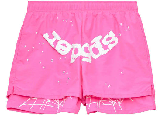 Sp5der OG Web Double Layer Short Pink