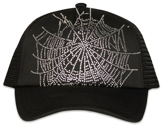 Sp5der Web Rhinestone Trucker Hat 'Black'